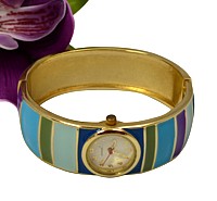 женские часы на эмалевом браслете, Япония