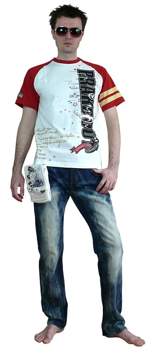 мужская футболка в байкерском стиле