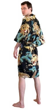 мужской короткий халат-кимоно, сделано в Японии