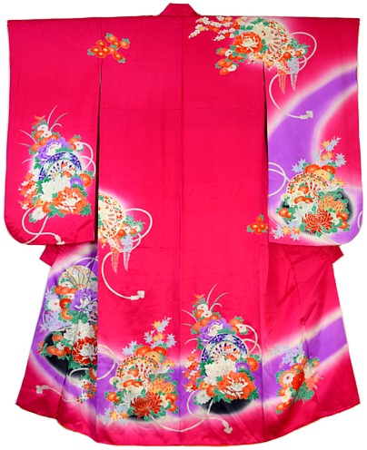  японское шелковое кимоно с авторской росписью